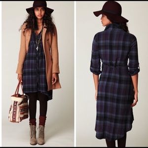 Free people traveling rodeo plaid dress xs